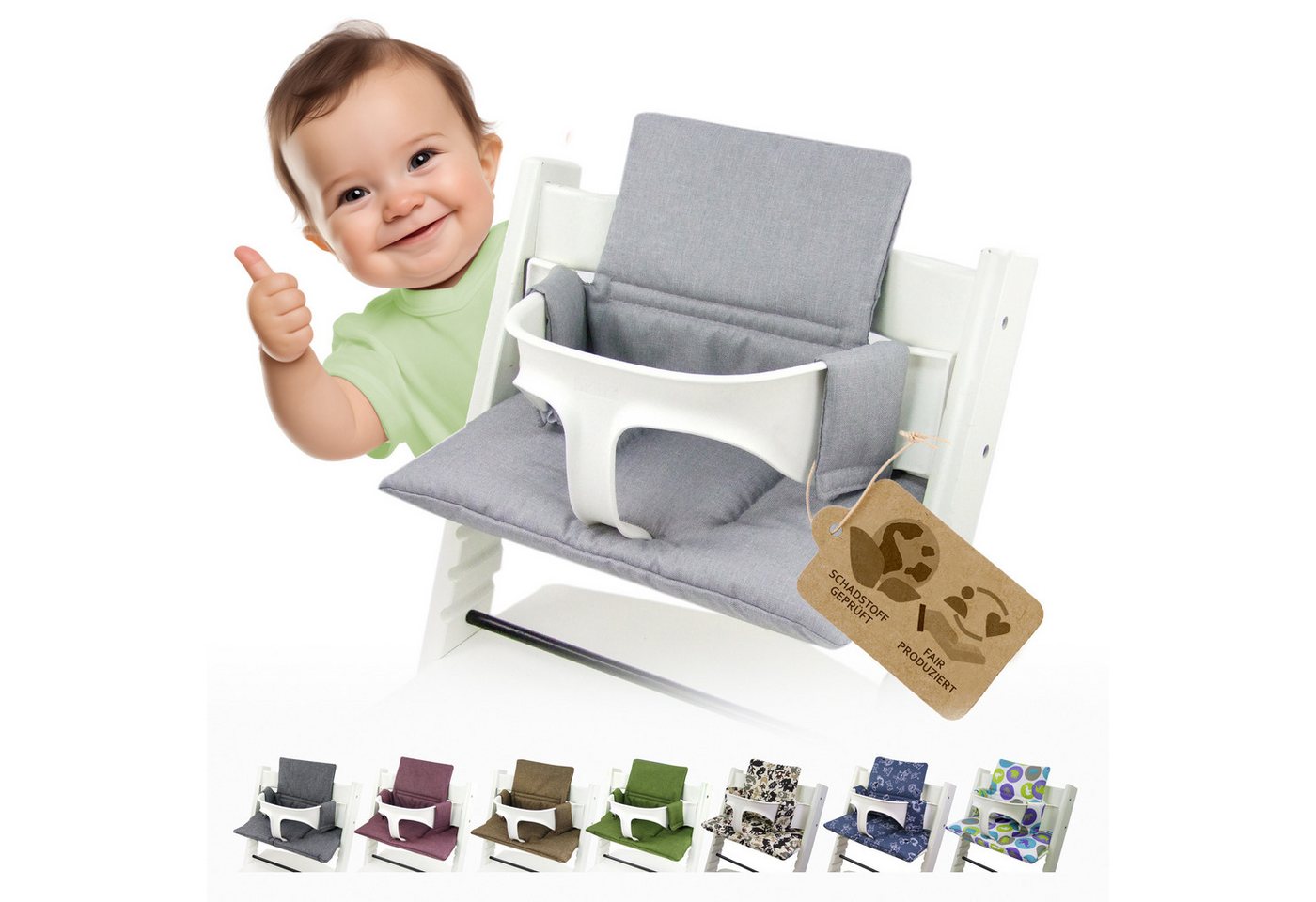 BambiniWelt by Rafael K. Hochstuhlauflage Ersatzbezug Bezug Sitzkissen kompatibel mit Stokke Tripp Trapp Mod. 2 BambiniWelt by Rafael K. Hochstuhlauflage Ersatzbezug Bezug Sitzkissen kompatibel mit Stokke Tripp Trapp Mod. 2 von BambiniWelt by Rafael K.