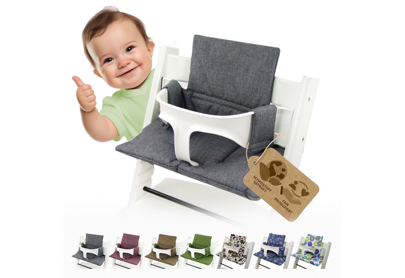 BambiniWelt by Rafael K. Hochstuhlauflage Ersatzbezug Bezug Sitzkissen kompatibel mit Stokke Tripp Trapp Mod. 2 BambiniWelt by Rafael K. Hochstuhlauflage Ersatzbezug Bezug Sitzkissen kompatibel mit Stokke Tripp Trapp Mod. 2 von BambiniWelt by Rafael K.