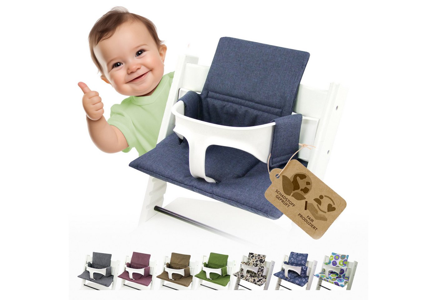 BambiniWelt by Rafael K. Hochstuhlauflage Ersatzbezug Bezug Sitzkissen kompatibel mit Stokke Tripp Trapp Mod. 2 BambiniWelt by Rafael K. Hochstuhlauflage Ersatzbezug Bezug Sitzkissen kompatibel mit Stokke Tripp Trapp Mod. 2 von BambiniWelt by Rafael K.