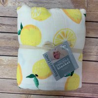 Gemütliche Triple Layers Zitronendecke Mit Jersey Trim - Weiche Musselin, Aus 100 % Baumwolle. Ideal Für Wickeln, Pflegeabdeckung, Reisedecke Gemütliche Triple Layers Zitronendecke Mit Jersey Trim - Weiche Musselin, Aus 100 % Baumwolle. Ideal Für Wickeln, Pflegeabdeckung, Reisedecke von BambinoLand