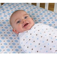 Punkte Muslin Swaddle Set | 2 Packung Decken Leichte Guaze Stil Wickeln von BambinoLand