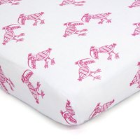 Tukan Ausgestattet Spickzettel | Bio-Baumwollmusselin - Dunkel Rosa Tukane, Mädchen-Spickzettel von BambinoLand