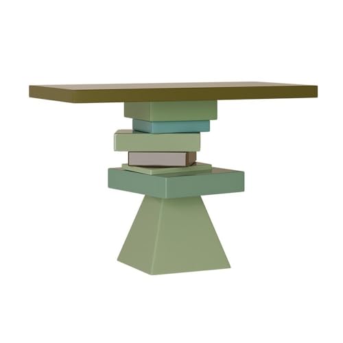 Bamboo Sea Eingangstisch Farmhouse 47" Holzkonsolentisch mit kreativem Sockel for Eingangsbereich, Wohnzimmer(Green) von Bamboo Sea