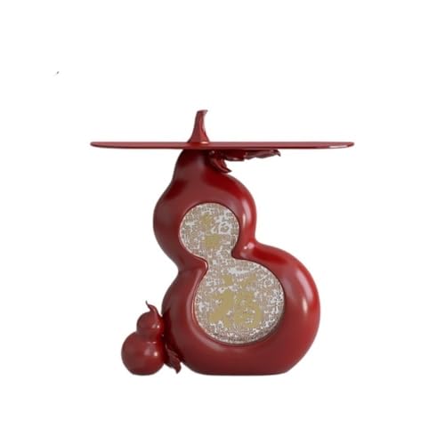 Bamboo Sea Eingangstisch Kürbisförmiger Feng Shui-Eingangstisch, traditionelles chinesisches Glücksdekor for Wohnzimmer und Eingang(Red,120cm) von Bamboo Sea