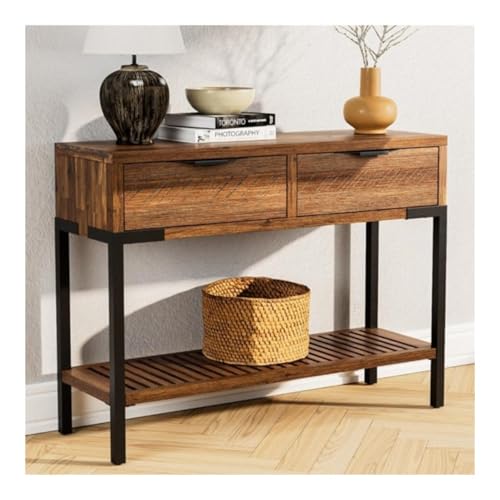 Bamboo Sea Eingangstisch Moderner Konsolentisch for den Eingangsbereich – schmale Sofa-Rückbank mit Ablage, Bauernhaus-Trennwanddekor von Bamboo Sea