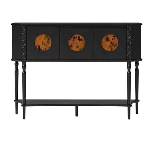 Bamboo Sea Eingangstisch Schmaler Konsolentisch im Landhausstil mit 3 Schubladen und Ablage, Massivholz, 47" Eingangstisch for den Flur von Bamboo Sea