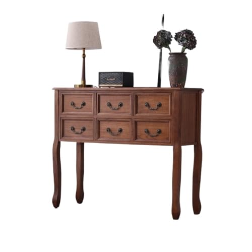 Bamboo Sea Eingangstisch Vintage Eingangsschrank mit Schubladen - Flur-Aufbewahrungstisch for das Wohnzimmer von Bamboo Sea