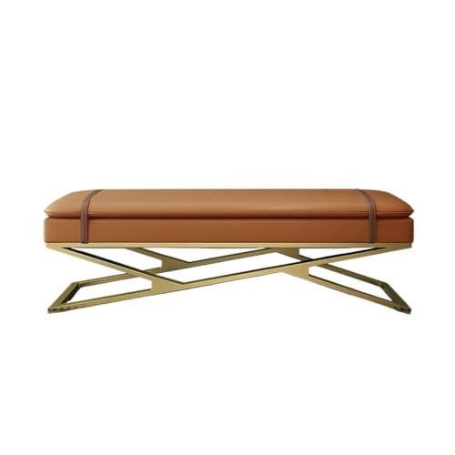 Bamboo Sea Schuhaufbewahrungsbank Home Eingang Schuhhocker Schlafzimmer Nachttischbank(Orange,100cm) von Bamboo Sea