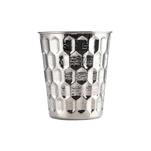 Eiskübel Eiskübel aus gehämmertem Edelstahl, for Zuhause, Party, Eis, Weinkübel, Sektkübel, Eiswürfelkübel, Dekorationseimer(Silver) von Bamboo Sea