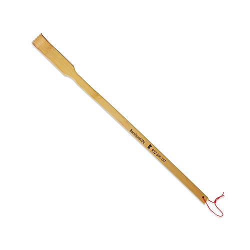 BambooMN 16.5 Inch Traditional Thin Travel Size Bamboo Wooden Back Scratcher Body Relaxation Massager Set for Itching Relief, 1 Piece von BambooMN