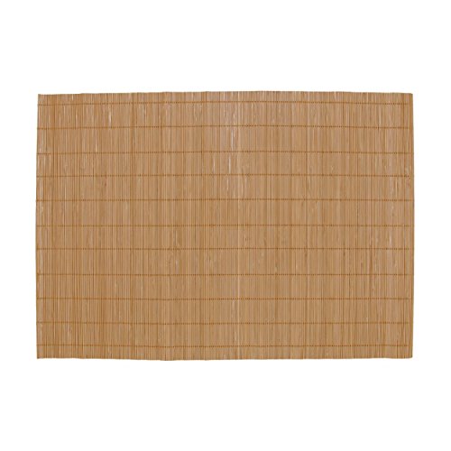 BambooMN Bambus-Platzdeckchen / Sushi-Rollmatte, 45,7 x 33 cm, Braun, 6 Stück von BambooMN