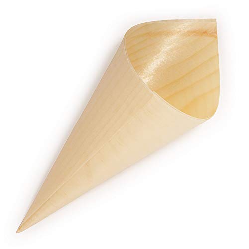 BambooMN Brand - 5.1 Tall x 2 Dia Disposable Wood Cones - 100 Pieces by BambooMN von BambooMN
