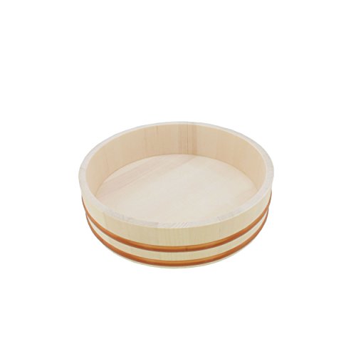 BambooMN Hangiri Oke Sushi-Reis-Kühlschüssel/-wanne, 30,5 cm, 1 Stück, mittelgroß BambooMN Hangiri Oke Sushi-Reis-Kühlschüssel/-wanne, 30,5 cm, 1 Stück, mittelgroß von BambooMN