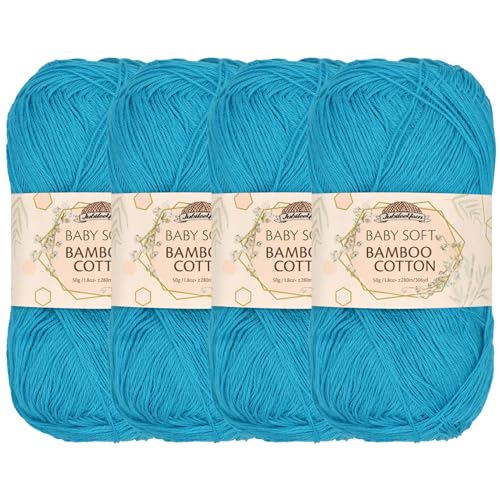 JubileeYarn Baby Soft Bamboo Cotton Yarn - 50g/Strang - Clear Waters - 4 Knäuel JubileeYarn Baby Soft Bamboo Cotton Yarn - 50g/Strang - Clear Waters - 4 Knäuel von BambooMN