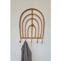 Rattan Wandhaken, Bambuskleidungshaken, Holzwandhaken, Cane Wandhakenhalter von BambooPlusWood