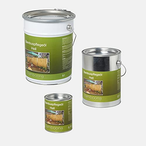 Bambus-Pflegeöl hell - Hochwertiges Ölharz für Zäune, Rohre & Terrassendielen (0,75 L) von Bamboona