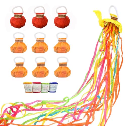 10 Stück bunte Luftschlangen, keine Unordnung, Konfetti-Papier, Party, Luftschlangen, Atmosphäre Requisiten für Geburtstag, Party, Hochzeit, Abschlussfeier, Bühne, Magische Shows von Bamboopack