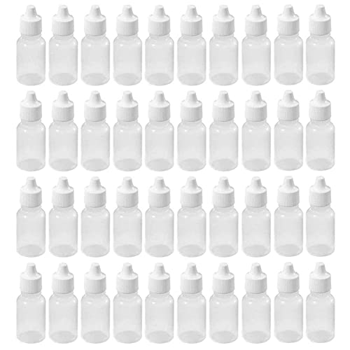 50 Stück 30 ml leere transparente Kunststoff-Tropfflaschen nachfüllbare Augentropfen-Behälter für Augentropfen, Ohrentropfen, ätherische Öle von Bamboopack