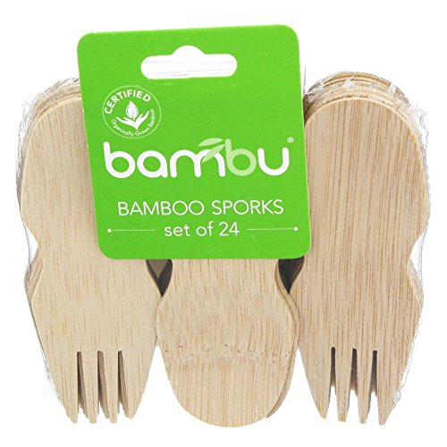 Bambu Veneerware Spork | 2:1 Löffel & Gabel | 100% biologisch abbaubar | wiederverwendbar | Bambus von Bambu