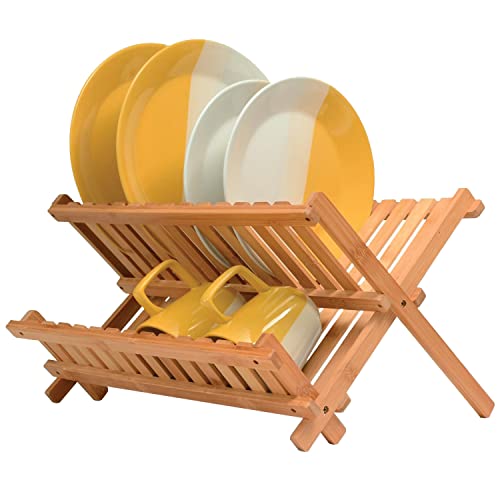 BambÃƒ¼si By Belmint 100% Natural Bamboo Folding Dish Rack by BambÃƒ¼si von Bambüsi