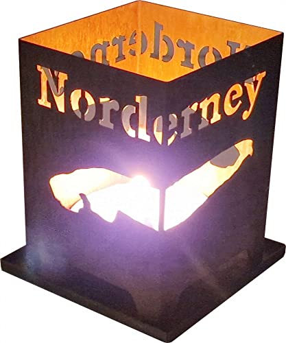 Bambusbörse Tischfeuer aus Edelrost* Motiv Norderney-Insel von Bambusbörse