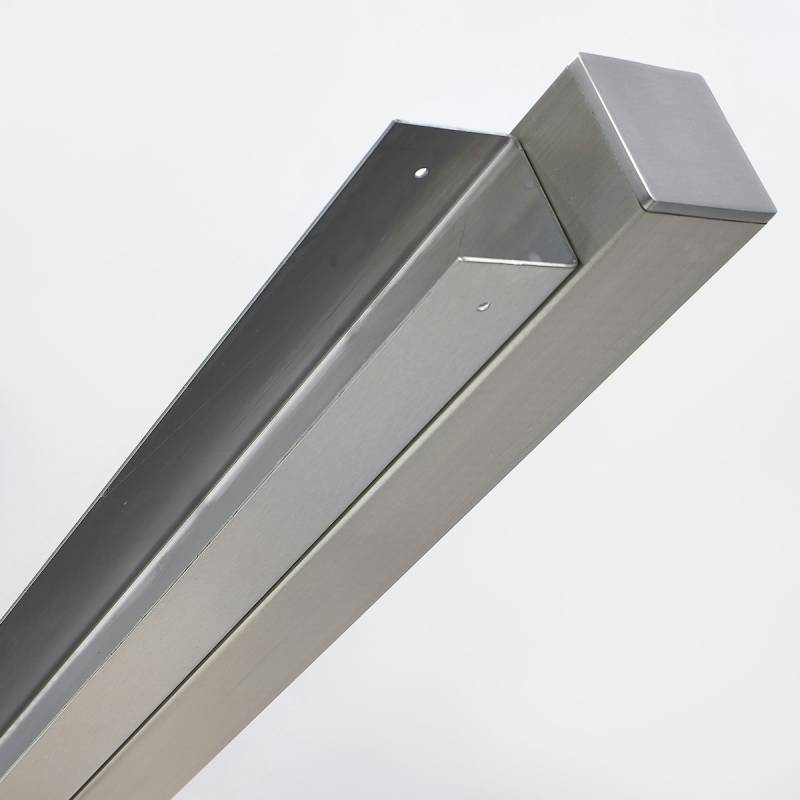 BambusBASIS Modul5 Anfangs- / Endpfosten für Zaunfeld 222 - 225 cm, V2A, Ankerplatte von BambusBASIS