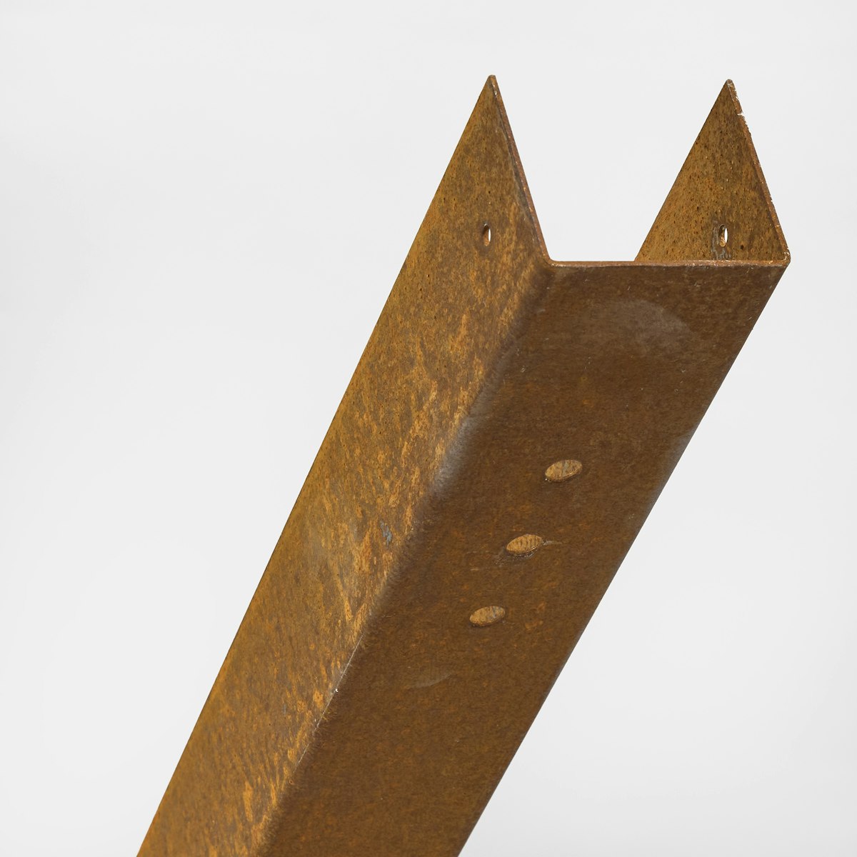 BambusBASIS Seitliches Rahmenprofil  222 cm, Cortenstahl, inkl. Lochung von BambusBASIS