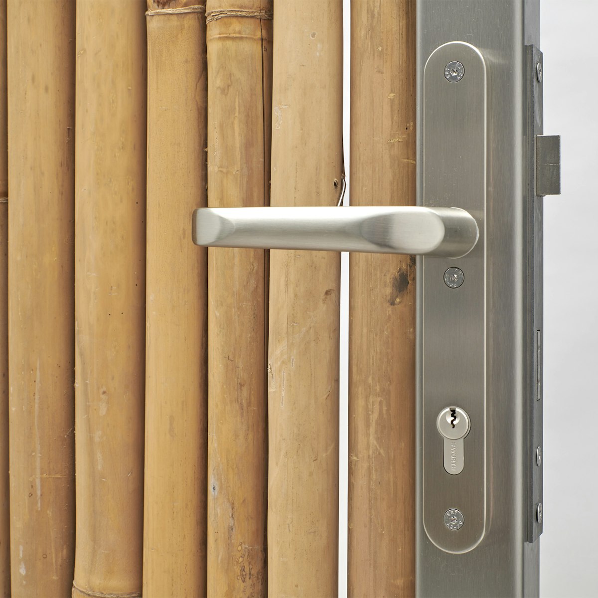 BambusBASIS Tür zum Einbetonieren - Bambus dunkel, 92 x 120 cm, Din L, V2A, 80x80 BambusBASIS Tür zum Einbetonieren - Bambus dunkel, 92 x 120 cm, Din L, V2A, 80x80 von BambusBASIS