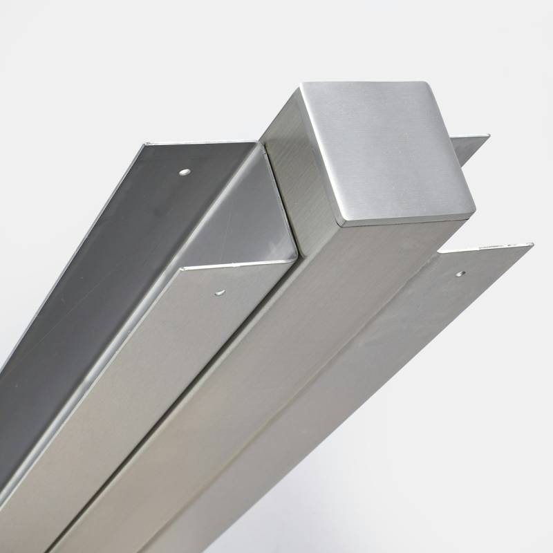 Bambusbasis Modul5 Slimline, Pfosten zum Einbetonieren Mittelpfosten  für Zaunfeld 202 cm V2A 250 x 10 x 4 von BambusBASIS