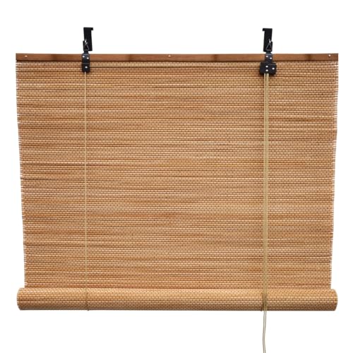 BambusChef® Bambusrollo Luca - Braun - 80x160 cm - Sonnenschutz - Sichtschutz Rollo - Seitenzugrollo - Natürliches Aussehen - Nachhaltiges Bambus - Für Fenster und Türen - Einfache Montage von BambusChef