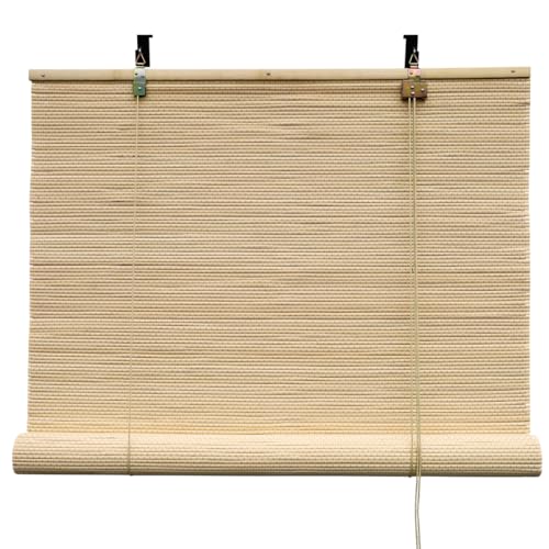 BambusChef® Bambusrollo Luca - Natur - 80x160 cm - Sonnenschutz - Sichtschutz Rollo - Seitenzugrollo - Natürliches Aussehen - Nachhaltiges Bambus - Für Fenster und Türen - Einfache Montage von BambusChef