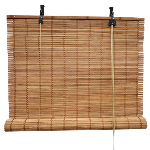 BambusChef® Bambusrollo Sem - Braun - 140x180 cm - Sonnenschutz - Sichtschutz Rollo - Seitenzugrollo - Natürliches Aussehen - Nachhaltiges Bambus - Für Fenster und Türen - Einfache Montage von BambusChef