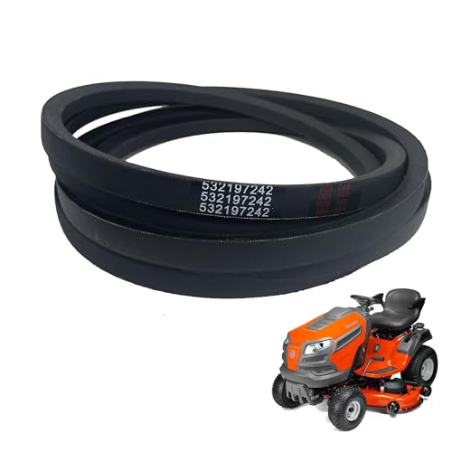 Bamkyait 532197242 Rasenmäher-Deckriemen für Husqvarna YTH24V48 YTH24K48 YTH2348 YTA24V48 Craftsman AYP 197242 532197242 Poulan 532197242 Jonsered 532197242 121,9 cm. Rasenmäherdeck/Aramidschnur Bamkyait 532197242 Rasenmäher-Deckriemen für Husqvarna YTH24V48 YTH24K48 YTH2348 YTA24V48 Craftsman AYP 197242 532197242 Poulan 532197242 Jonsered 532197242 121,9 cm. Rasenmäherdeck/Aramidschnur von Bamkyait