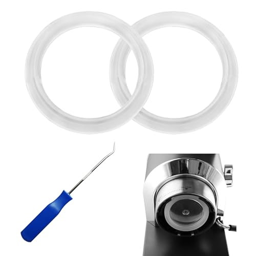 2 Stück Silikondichtung mit für Delonghi Gasket Seal Part EC680/EC685/EC695/EC820/EC850/EC860 Brühgruppe Brühkopfdichtung ID Ø47mm Siebträger Ersatzteile Dichtungen mit Wellendichtring Werkzeug von Bamyli