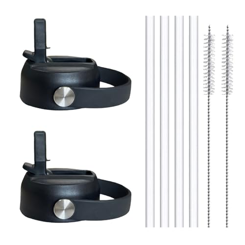 8 Stück Strohhalm und Reinigungs-Set mit 2 auslaufsicheren Deckeln, 4 langlebigen Kunststoff-Strohhalmen und 2 durchsichtigen Bürsten – Ideal für unterwegs, Reise und täglichen Gebrauch Ih 8 Stück Strohhalm und Reinigungs-Set mit 2 auslaufsicheren Deckeln, 4 langlebigen Kunststoff-Strohhalmen und 2 durchsichtigen Bürsten – Ideal für unterwegs, Reise und täglichen Gebrauch Ih von Bamyli