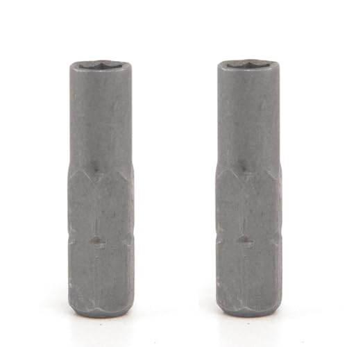 Bamyli 2 Stück 6.35 Auf 4 mm Magnetischer Bit Adapter, Sandgestrahlter Magnetisch Präzisions Bit Adapter 1/4 Zoll 6.35 mm Griff für Micro Bits Form 4 mm von Bamyli