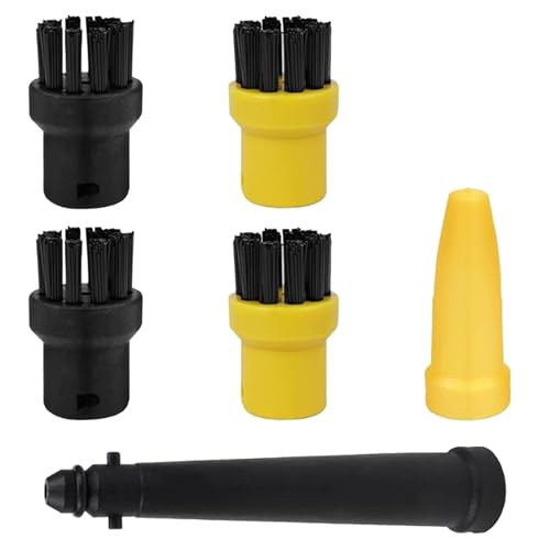Bamyli Dampfreiniger Zubehör Set, 6 Stück Rundbürsten-Set Düsen Set für Karcher Dampfreiniger, kompatibel mit Kärcher SC1 SC2 SC3 SC4 SC5 CTK10 CTK20, Reinigungszubehör für Karcher Dampfreiniger von Bamyli
