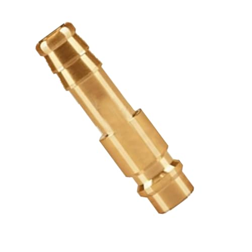 Bamyli Druckluftkupplung 6mm & 1/4 Zoll, 1 Stück Messing Druckluftanschluss Mit Gewindestopfen Für Schlauchverbindungen von Bamyli