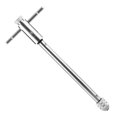 Bamyli T Griff Windeisen Ratsche, Gewindeschneider Halter, Einstellbar Windeisen, Extra Langer Stil für Metrische Gewindebohrer M5-M12 von Bamyli