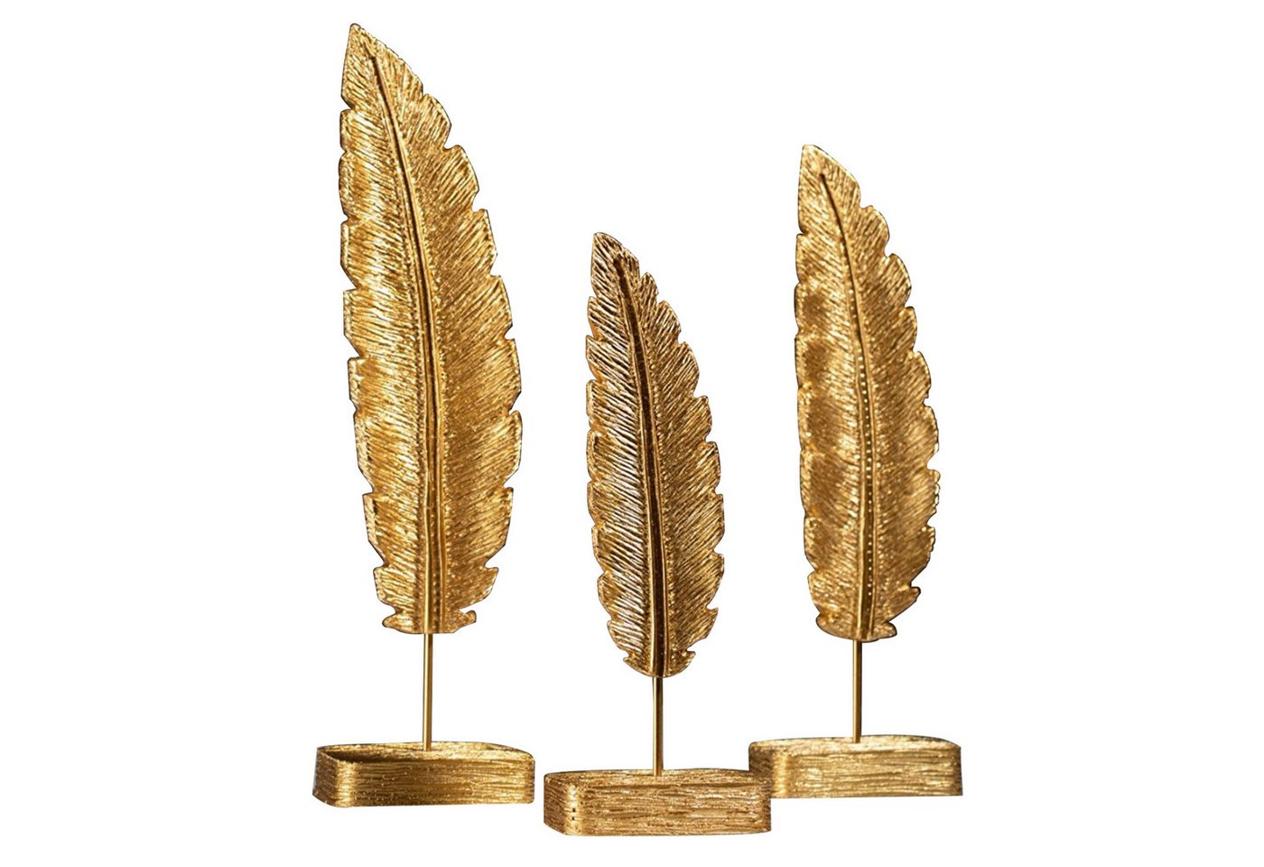 Bamyum Dekoobjekt Bamyum Deko Gold 3pcs Feder Goldene Figur Dekoration Bamyum Dekoobjekt Bamyum Deko Gold 3pcs Feder Goldene Figur Dekoration von Bamyum