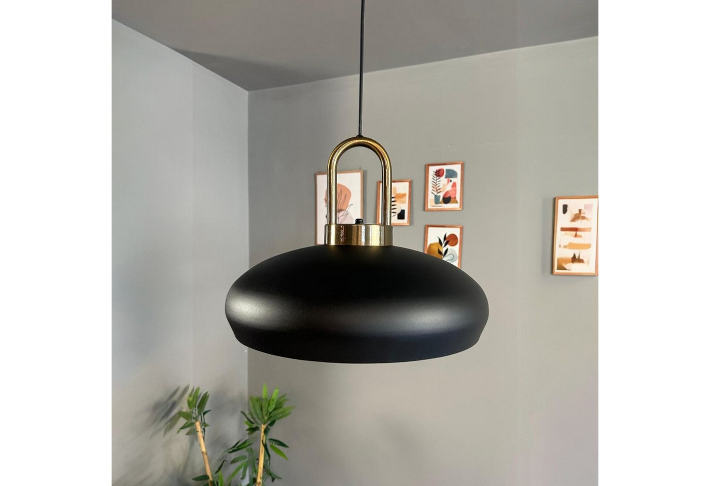 Bamyum Pendelleuchte Androa-Lock Hängelampe, Metall Ø40 cm Deckenlampe, ohne Leuchtmittel von Bamyum