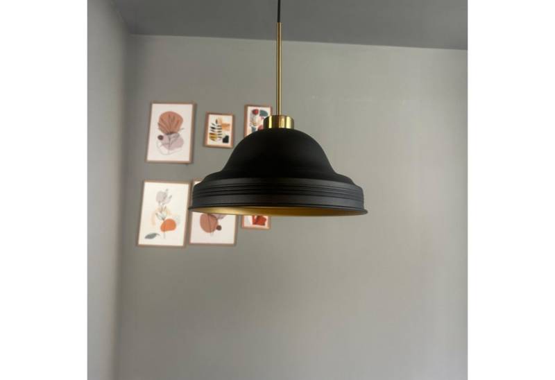 Bamyum Pendelleuchte Asletl Hängelampe Industrial aus Metall Ø40 cm, Pendelleuchte Esstisch, Dünn, ohne Leuchtmittel von Bamyum