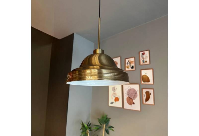 Bamyum Pendelleuchte Asletl Hängelampe Industrial aus Metall Ø40 cm, Pendelleuchte Esstisch, Dünn, ohne Leuchtmittel von Bamyum