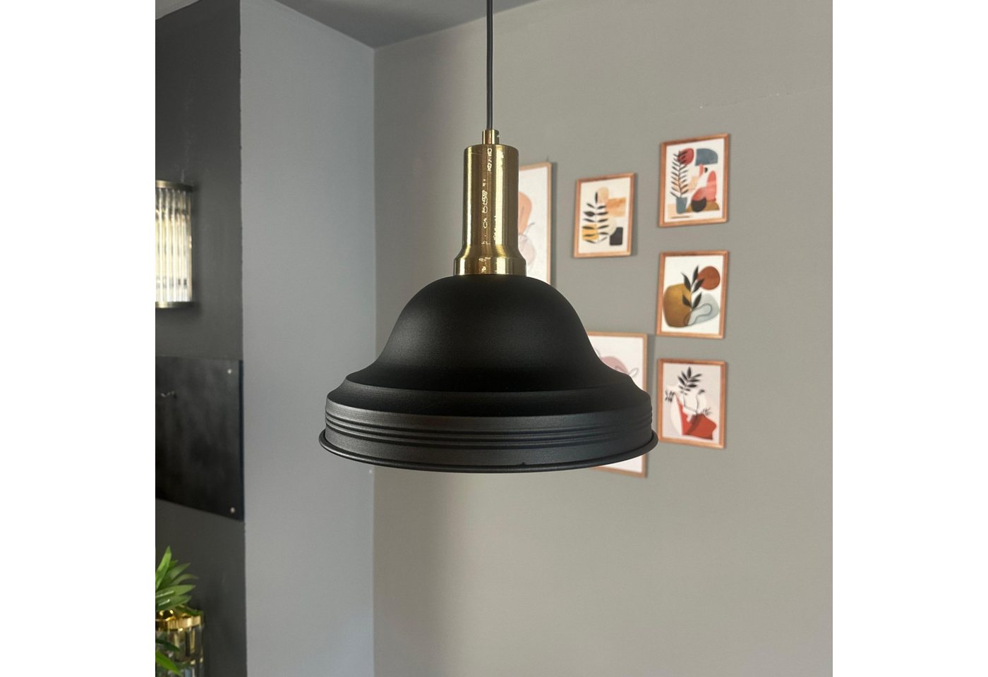 Bamyum Pendelleuchte Asletl Hängelampe Industrial aus Metall Ø40 cm, Pendelleuchte Esstisch, Fackel, ohne Leuchtmittel Bamyum Pendelleuchte Asletl Hängelampe Industrial aus Metall Ø40 cm, Pendelleuchte Esstisch, Fackel, ohne Leuchtmittel von Bamyum