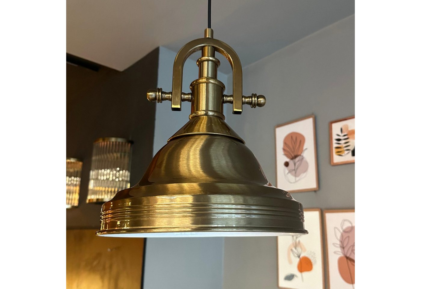 Bamyum Pendelleuchte Asletl Hängelampe Industrial aus Metall Ø40 cm, Pendelleuchte Esstisch, Matrose, ohne Leuchtmittel Bamyum Pendelleuchte Asletl Hängelampe Industrial aus Metall Ø40 cm, Pendelleuchte Esstisch, Matrose, ohne Leuchtmittel von Bamyum