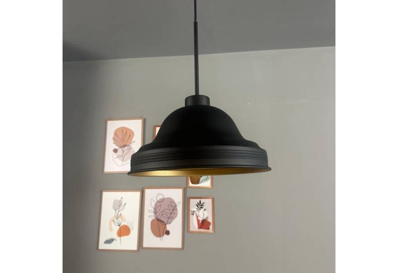Bamyum Pendelleuchte Asletl Hängelampe Industrial aus Metall Ø40 cm, Pendelleuchte Esstisch, Schwarz Dünn, ohne Leuchtmittel Bamyum Pendelleuchte Asletl Hängelampe Industrial aus Metall Ø40 cm, Pendelleuchte Esstisch, Schwarz Dünn, ohne Leuchtmittel von Bamyum