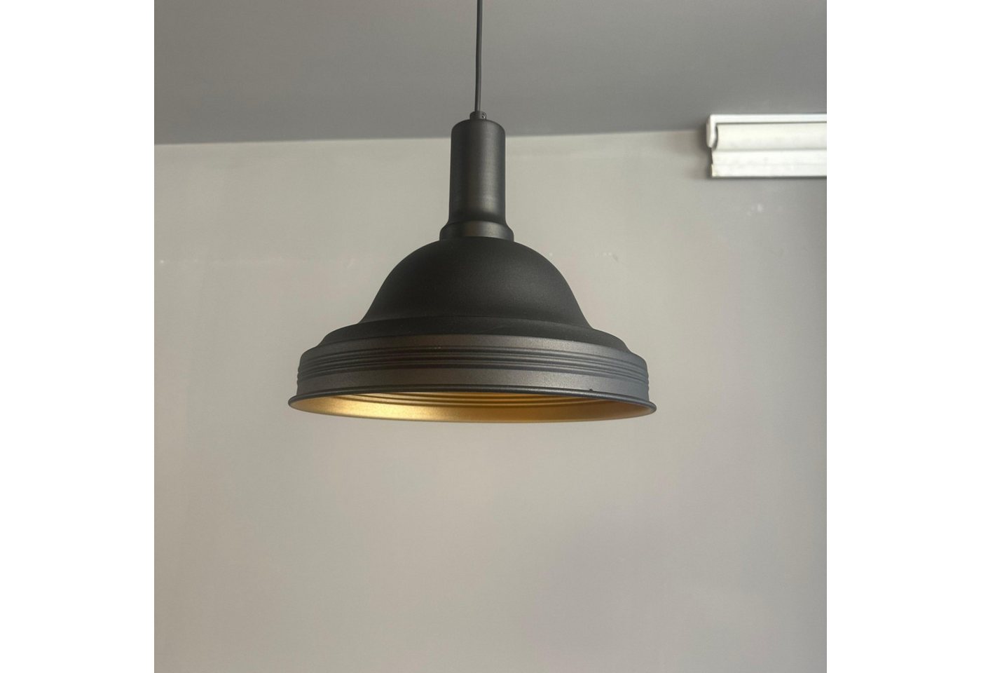 Bamyum Pendelleuchte Asletl Hängelampe Industrial aus Metall Ø40 cm, Pendelleuchte Esstisch, Schwarz Fackel, ohne Leuchtmittel Bamyum Pendelleuchte Asletl Hängelampe Industrial aus Metall Ø40 cm, Pendelleuchte Esstisch, Schwarz Fackel, ohne Leuchtmittel von Bamyum