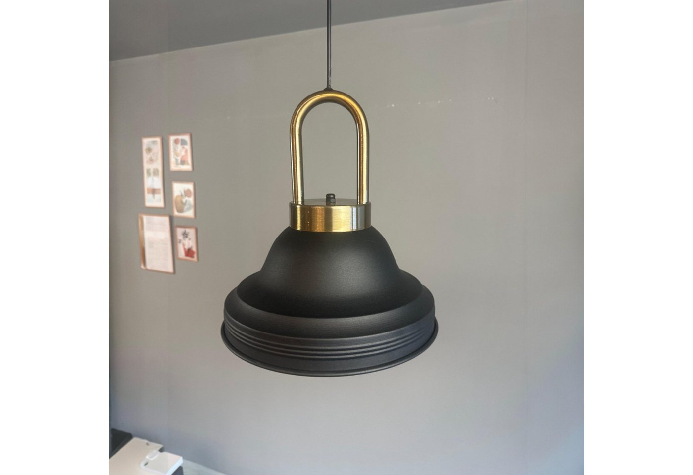 Bamyum Pendelleuchte Asletl Hängelampe Industrial aus Metall Ø40 cm, Pendelleuchte Esstisch, Vintage Lock, ohne Leuchtmittel Bamyum Pendelleuchte Asletl Hängelampe Industrial aus Metall Ø40 cm, Pendelleuchte Esstisch, Vintage Lock, ohne Leuchtmittel von Bamyum