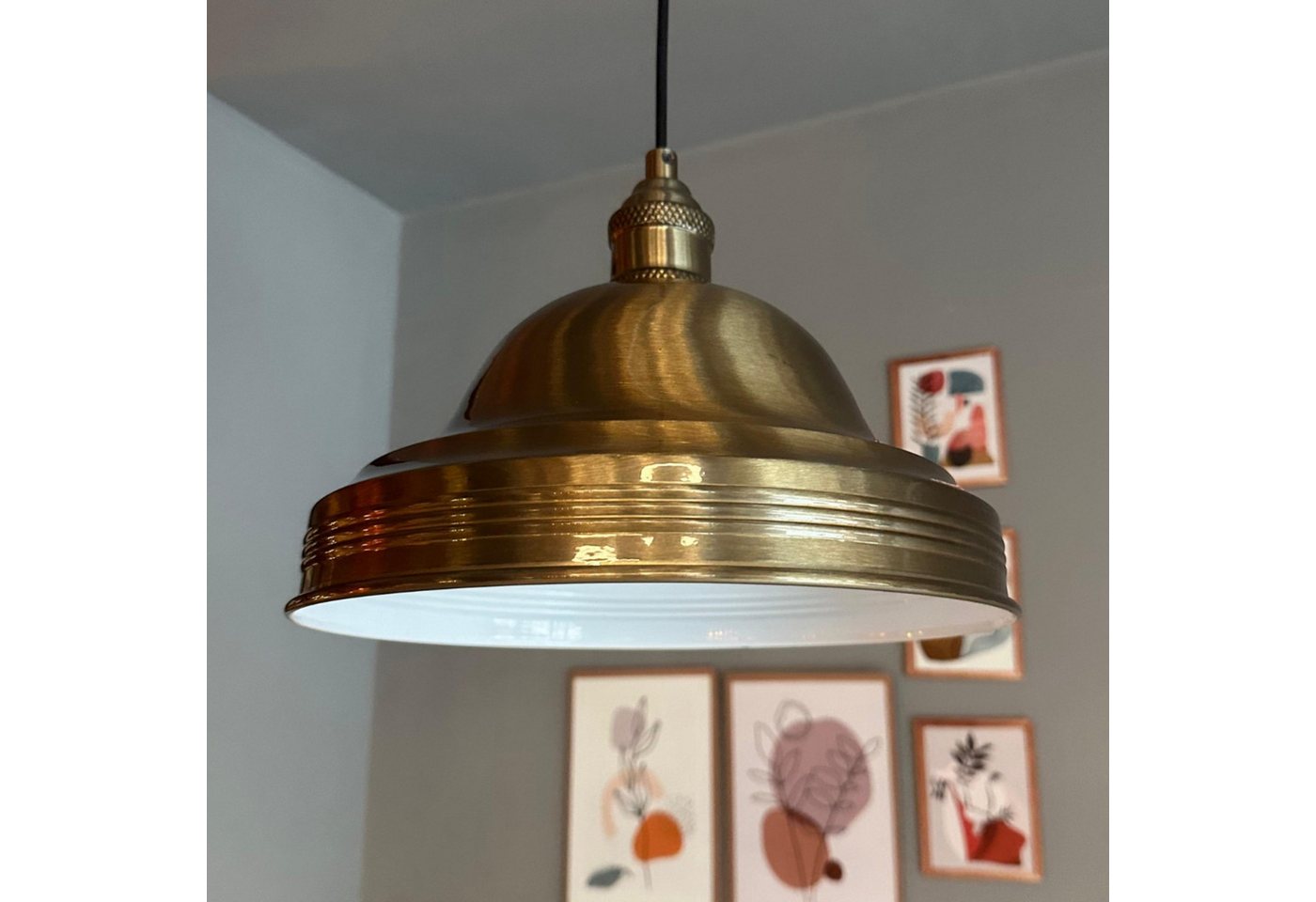 Bamyum Pendelleuchte Asletl Hängelampe Industrial aus Metall Ø40 cm, Pendelleuchte Esstisch, Vintage Tulpe, ohne Leuchtmittel Bamyum Pendelleuchte Asletl Hängelampe Industrial aus Metall Ø40 cm, Pendelleuchte Esstisch, Vintage Tulpe, ohne Leuchtmittel von Bamyum