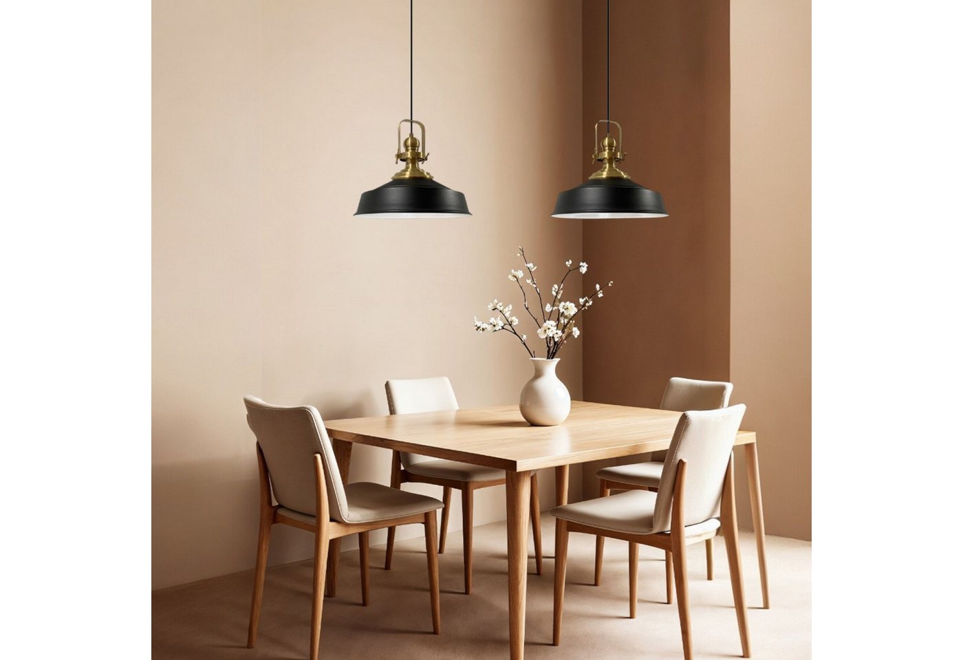 Bamyum Pendelleuchte Asletl Hängelampe aus Metall 2 Flammige, E27, Vintage Lampe, ohne Leuchtmittel Bamyum Pendelleuchte Asletl Hängelampe aus Metall 2 Flammige, E27, Vintage Lampe, ohne Leuchtmittel von Bamyum